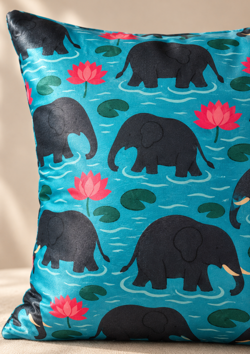 Elephant Print Cushion Cover 20x20 Inch